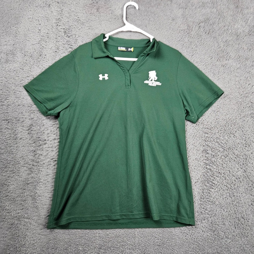 Under Armour Men's‎ Green Wounded Warrior Project Polo Shirt XL Loose Fit